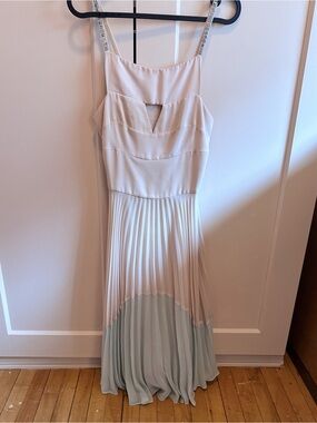 Vintage French Connection pleated dress- ballet pink